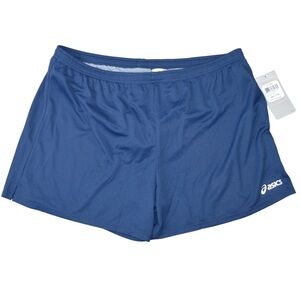 Asics Women’s Break Through Running Shorts, Navy/White‎ - Plus Size 2XL
